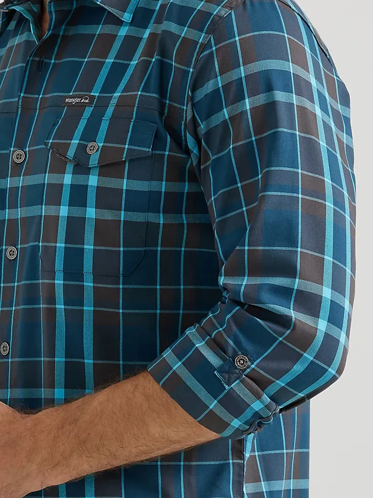 MEN'S UTILITY PLAID OUTDOOR SHIRT IN BLUE