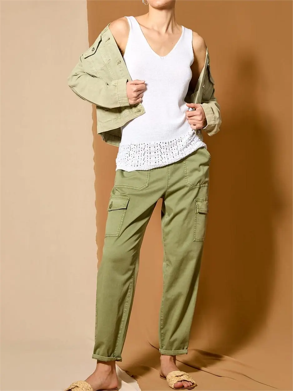 Army Green Cargo Trousers