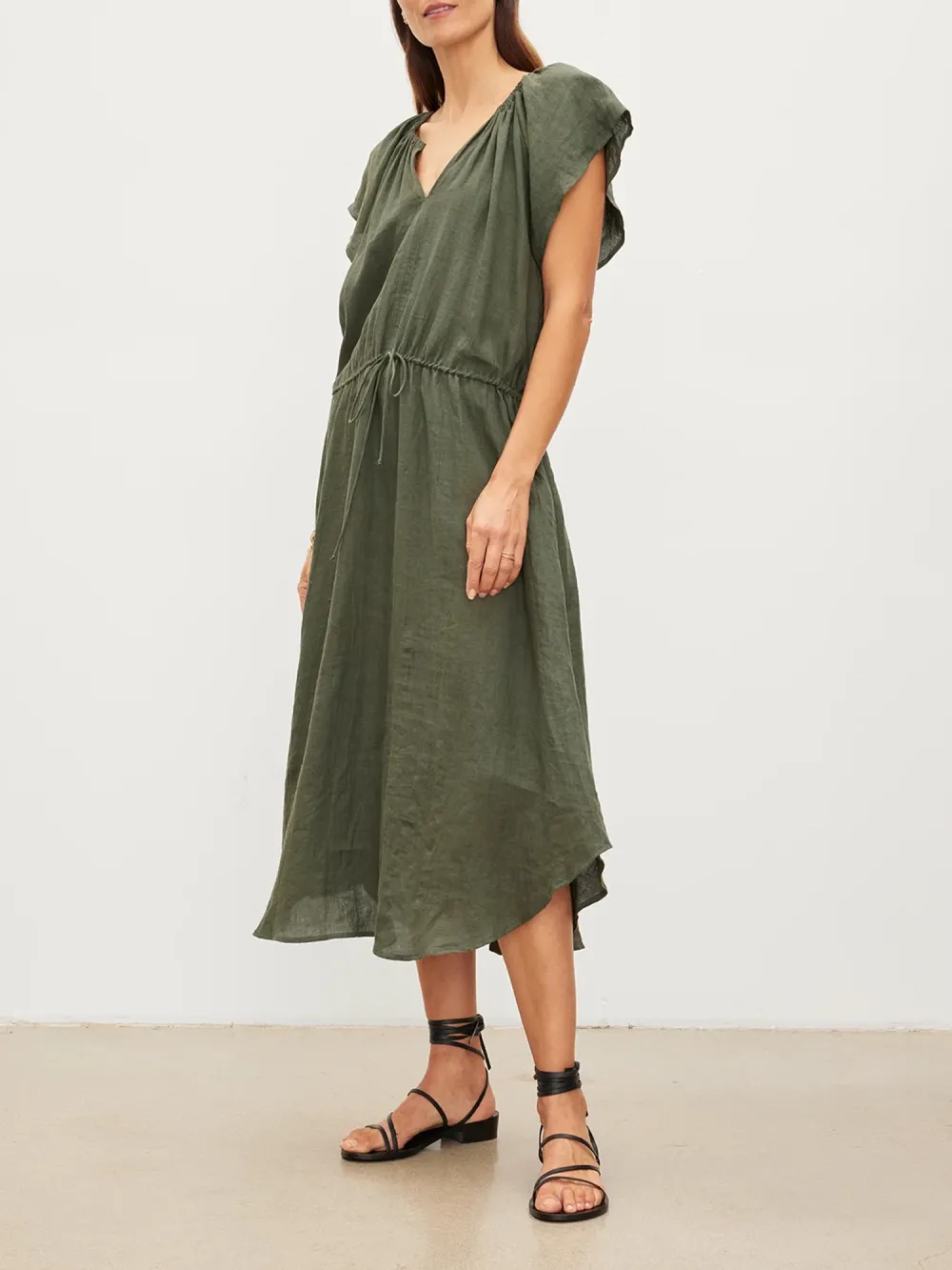 Pepper Linen V-Neck Dress