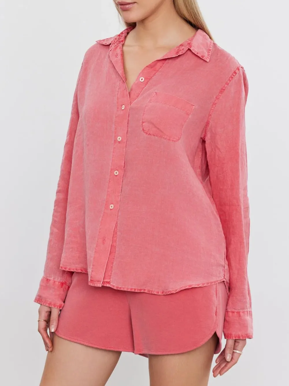 Natalia Linen Button-Up Shirt