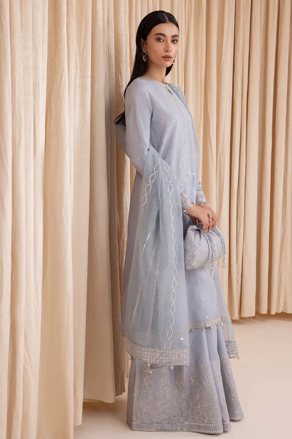 Embroidered Raw Silk Sets