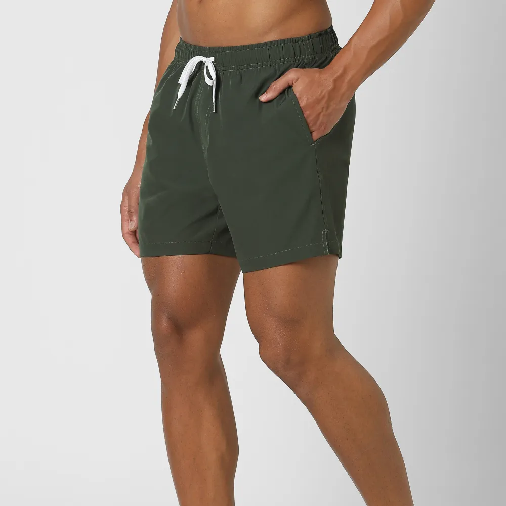 Stretch Swim Solid-Dark Green