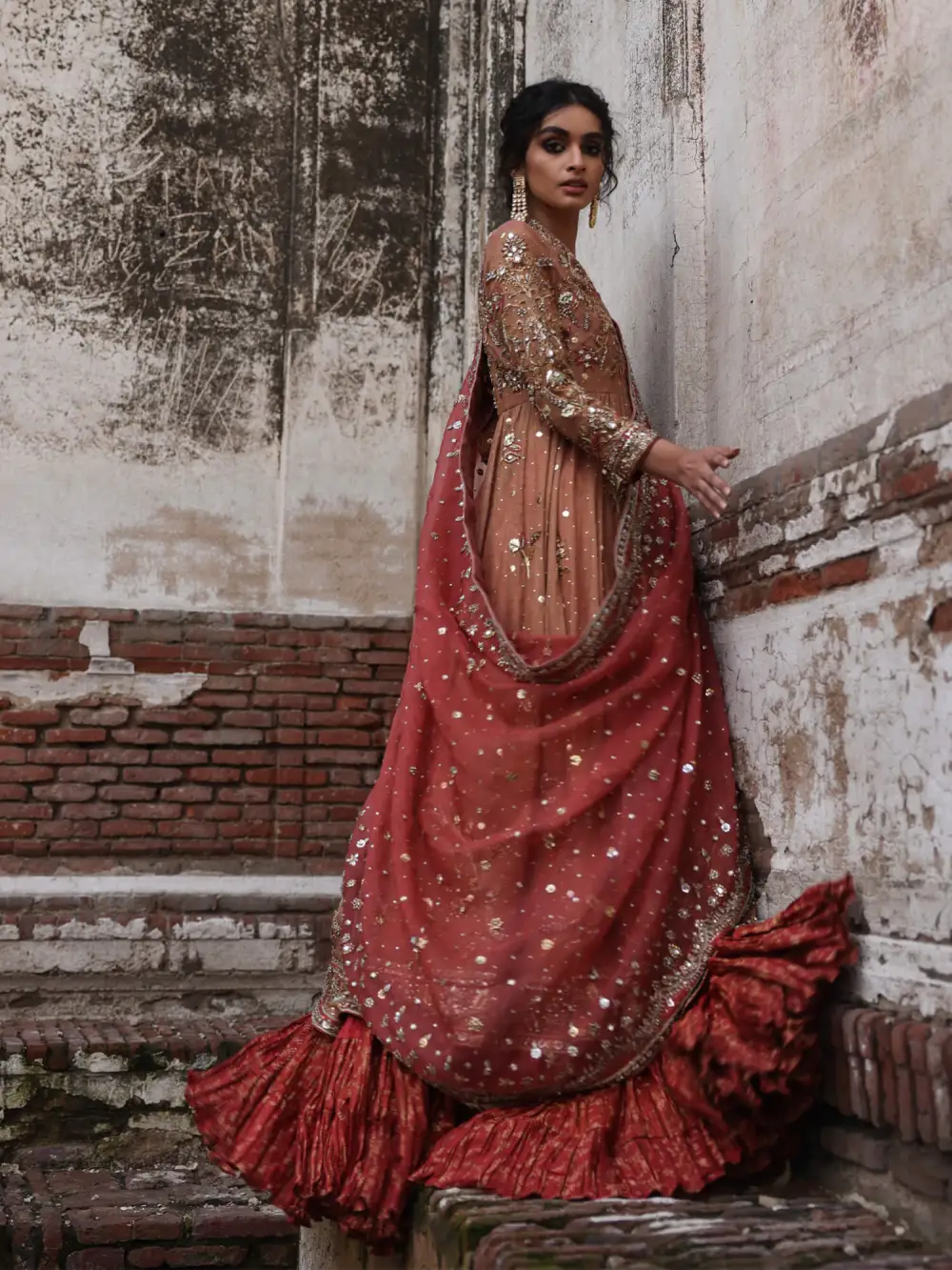 ANGARKHA W/ DUPATTA & LEHENGA