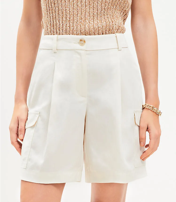 Drapey Cargo Bermuda Shorts