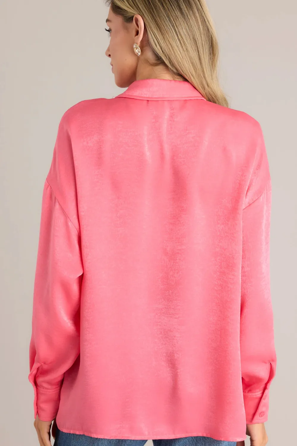 READ ALL ABOUT IT PINK BUTTON FRONT TOP