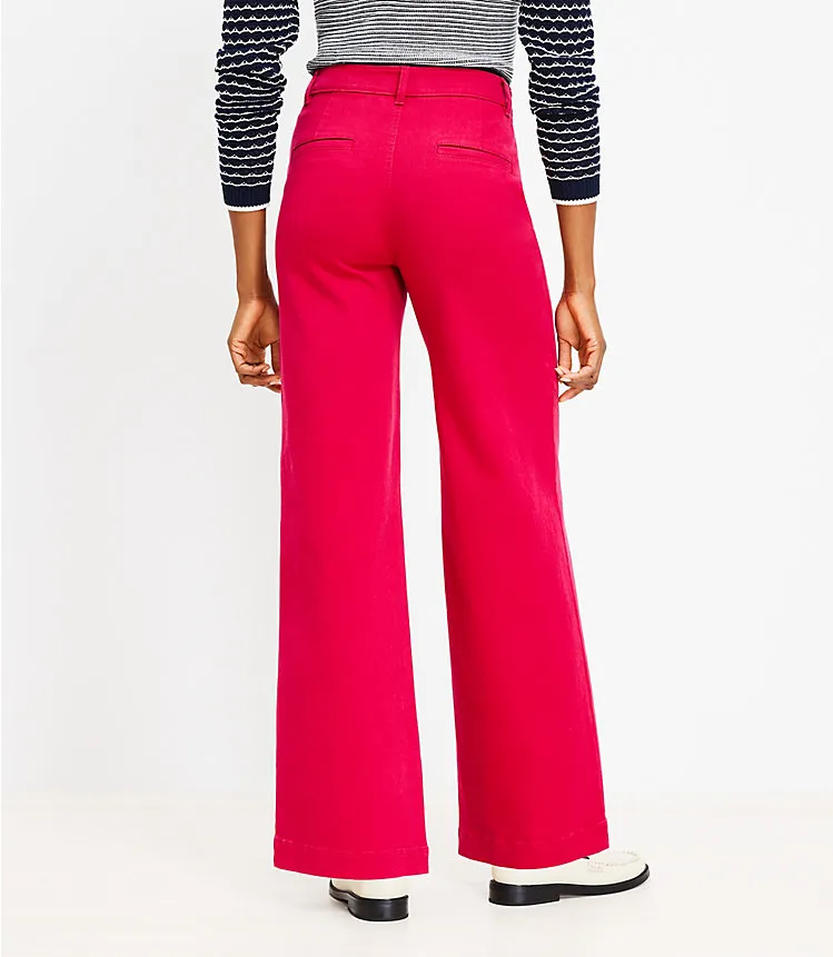 Palmer Wide Leg Pants in Twill