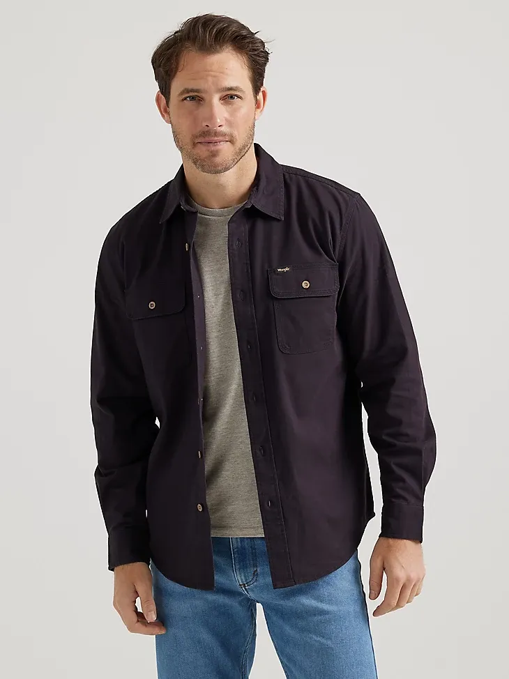 MEN'S WRANGLER® EPIC SOFT™ STRETCH TWILL SHIRT IN ROSIN