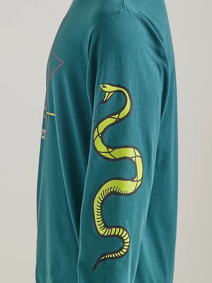 MEN'S COWBOY SNAKE T-SHIRT IN ATLANTIC DEEP