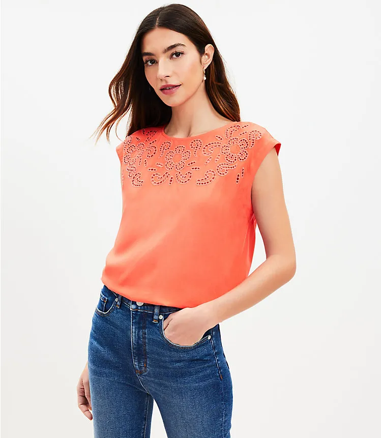 Eyelet Muscle Tee