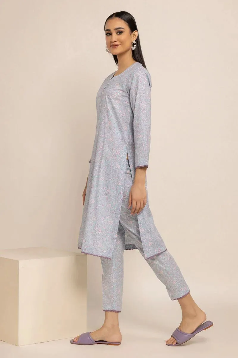 2 Piece | Kurta & Pants | Color Blue