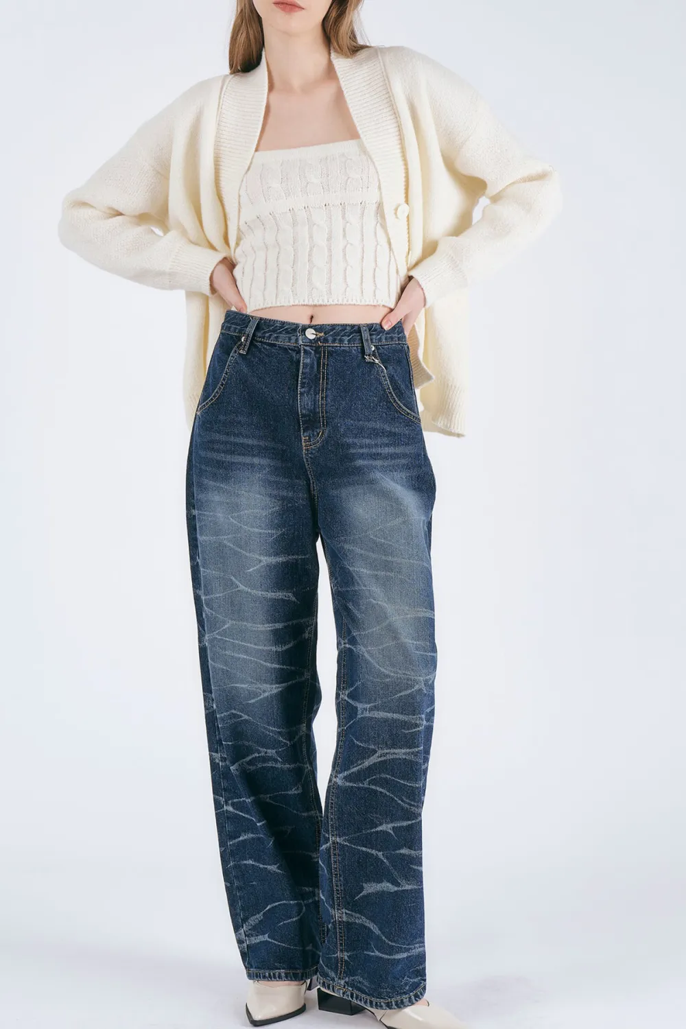 Daisy Whisker Wash Jeans