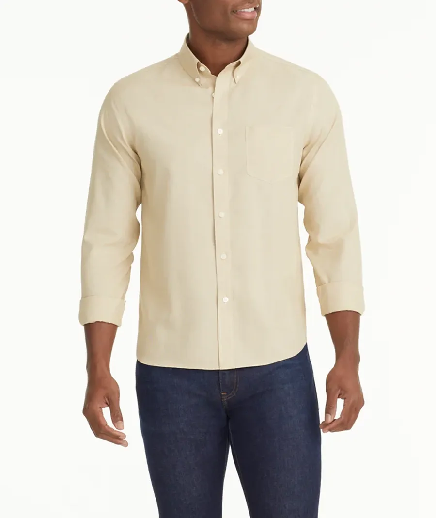 Khaki Men's Crew Neck Shirt