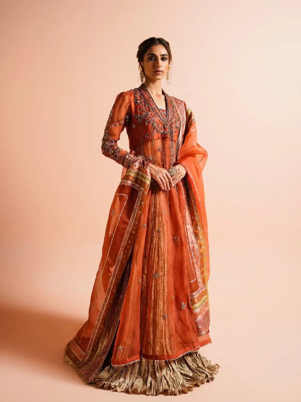 ANGARKHA W/ DUPATTA & LEHENGA