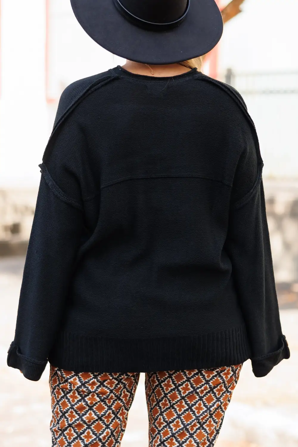 Please Say Yes Sweater, Black