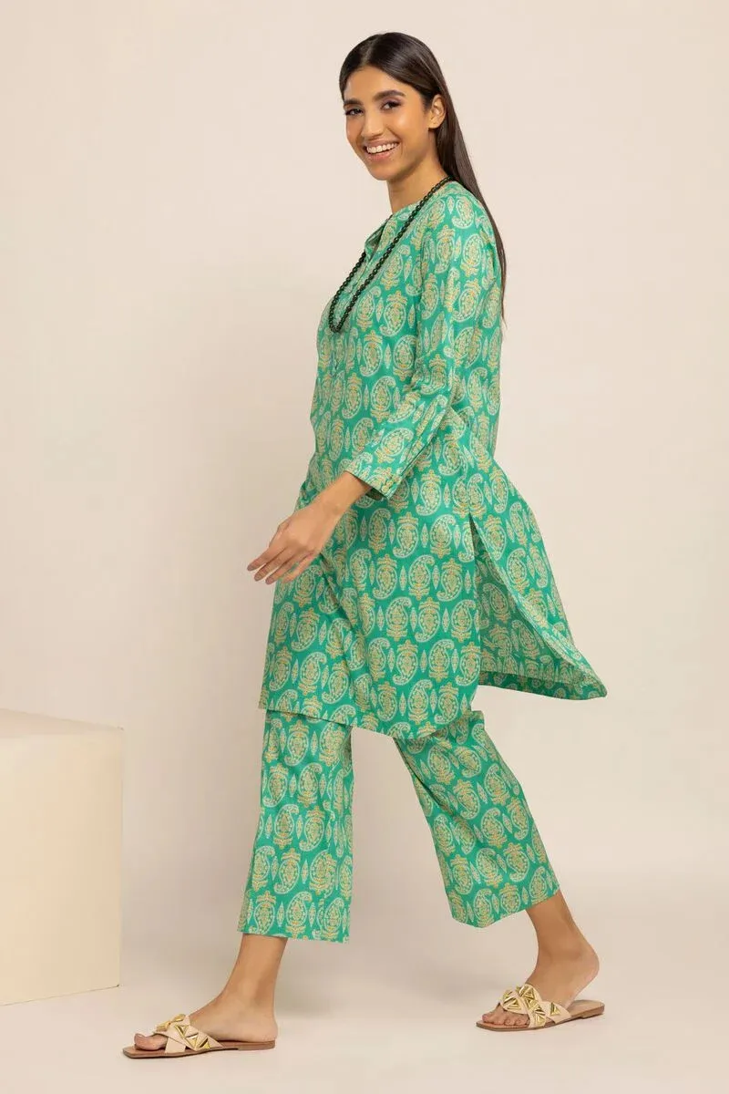 2 Piece | Kurta & Pants | Color Green