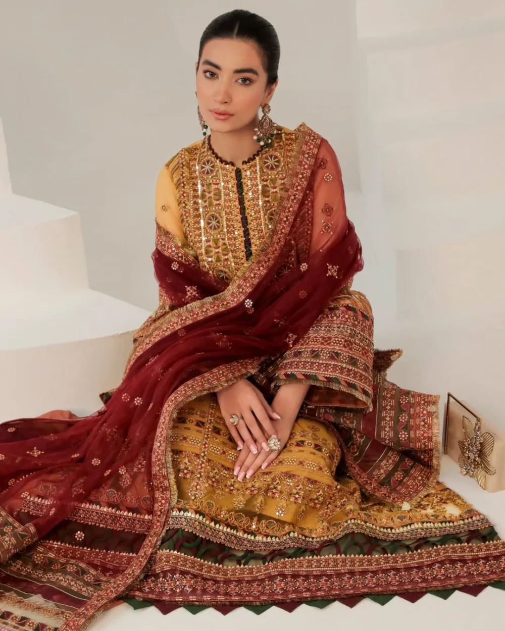 Embroidered Raw Silk Sets