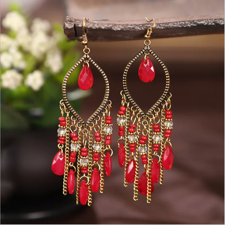 Ladies Casual Hollow Chain Earrings