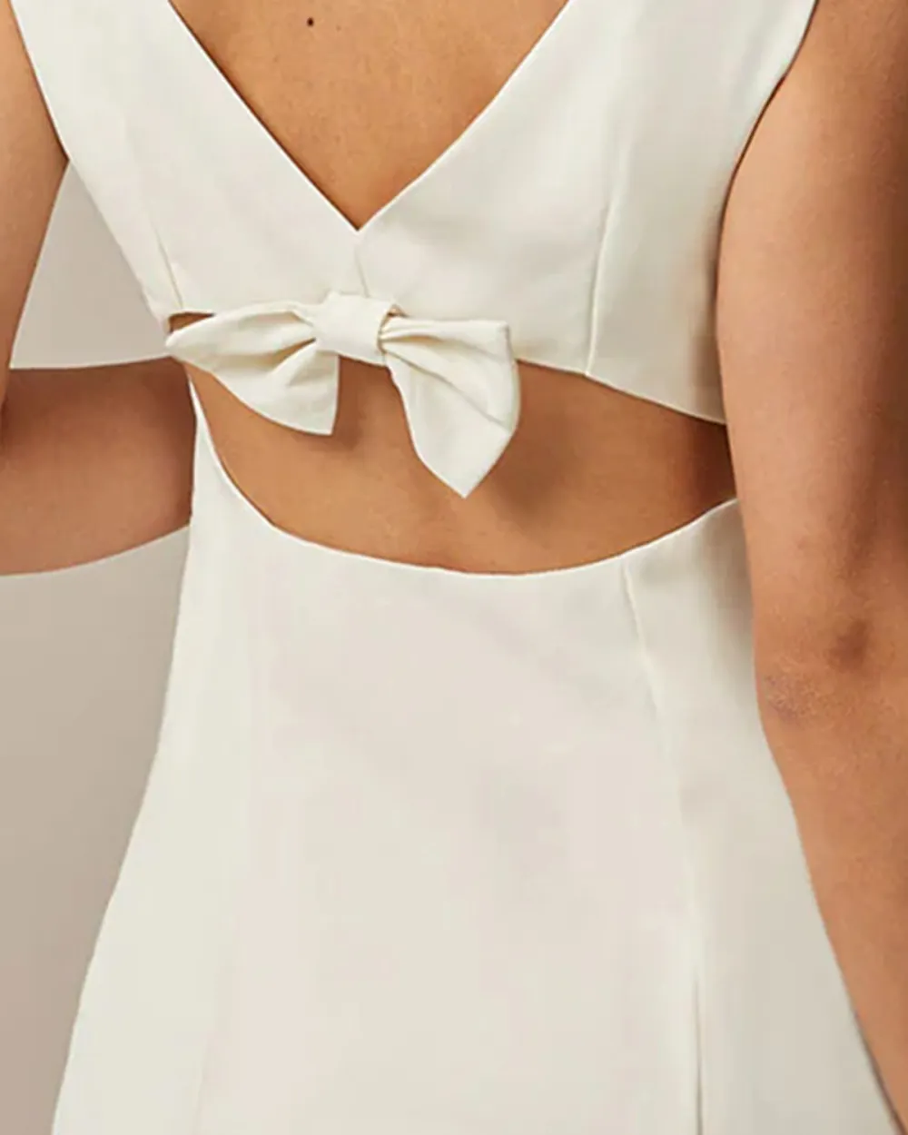 White dress with cutout back