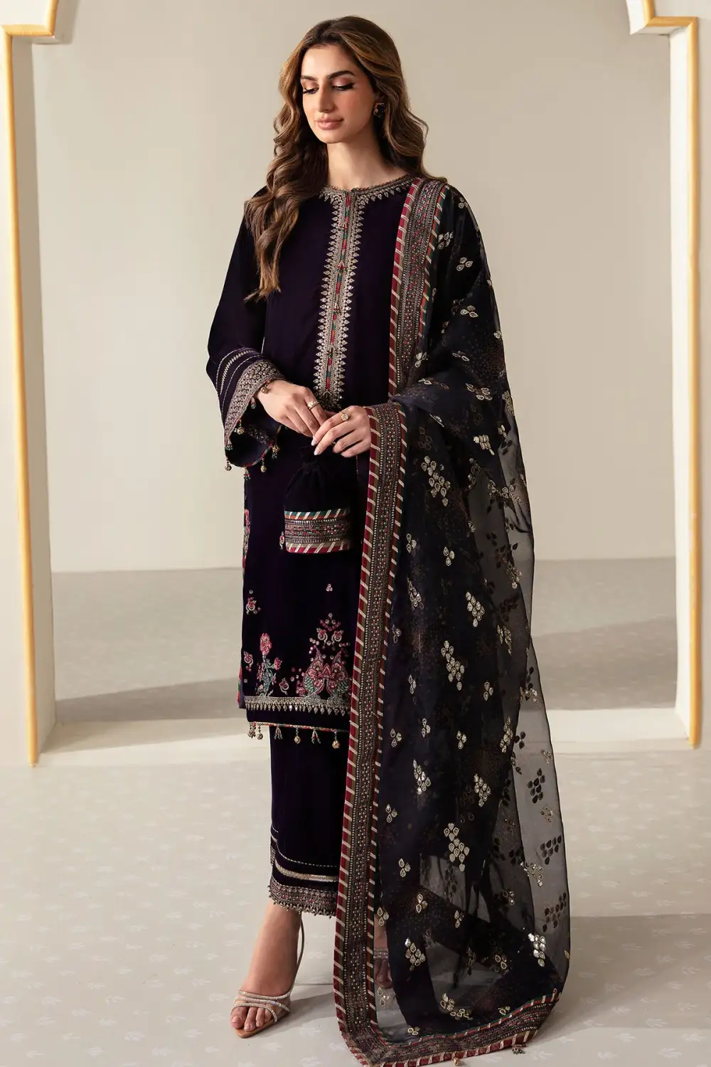 Embroidered Velvet Formal SETS