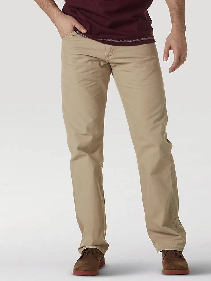 WRANGLER RUGGED WEAR® RELAXED FIT MID RISE JEAN IN GOLDEN KHAKI