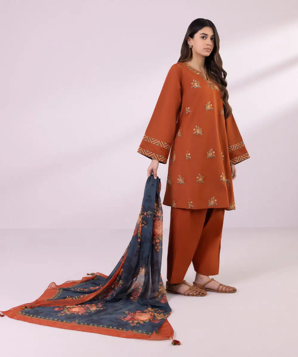 3 Piece - Embroidered Lawn Suit