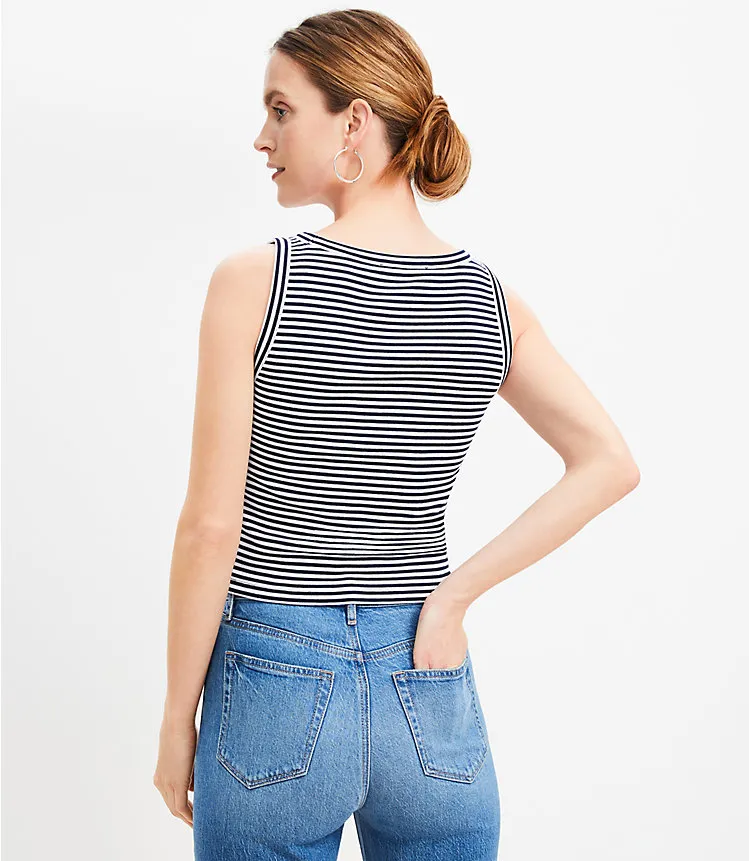 Stripe Ribbed Modern Tank Top