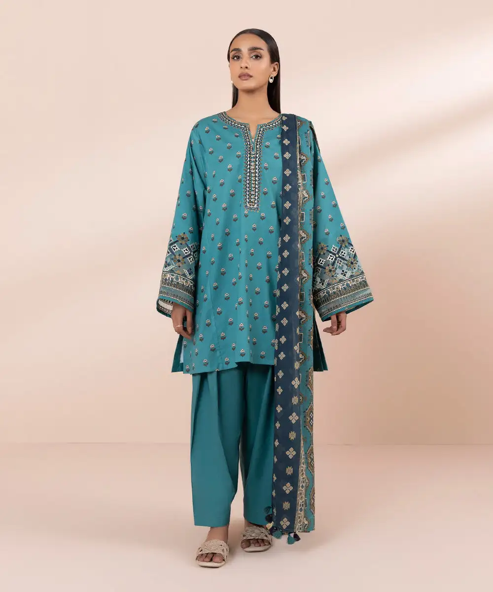 3 Piece - Embroidered Lawn Suit