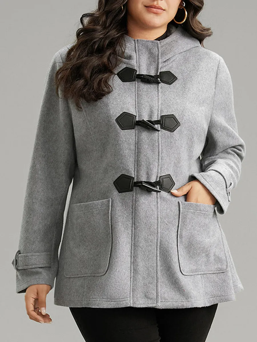 Gray horn button jacket