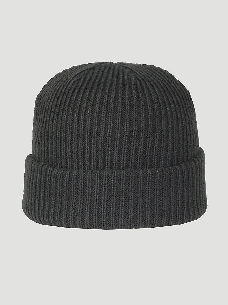 WRANGLER® LOGO BEANIE IN CHARCOAL HEATHER