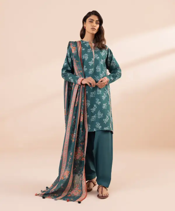 3 Piece - Printed Lawn Suit