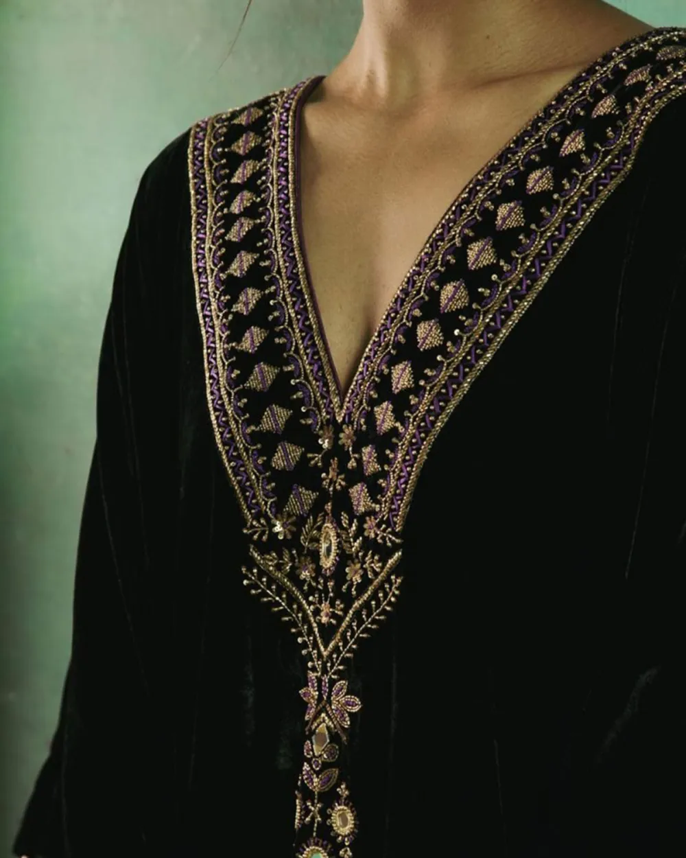 Silk Velvet Kaftan