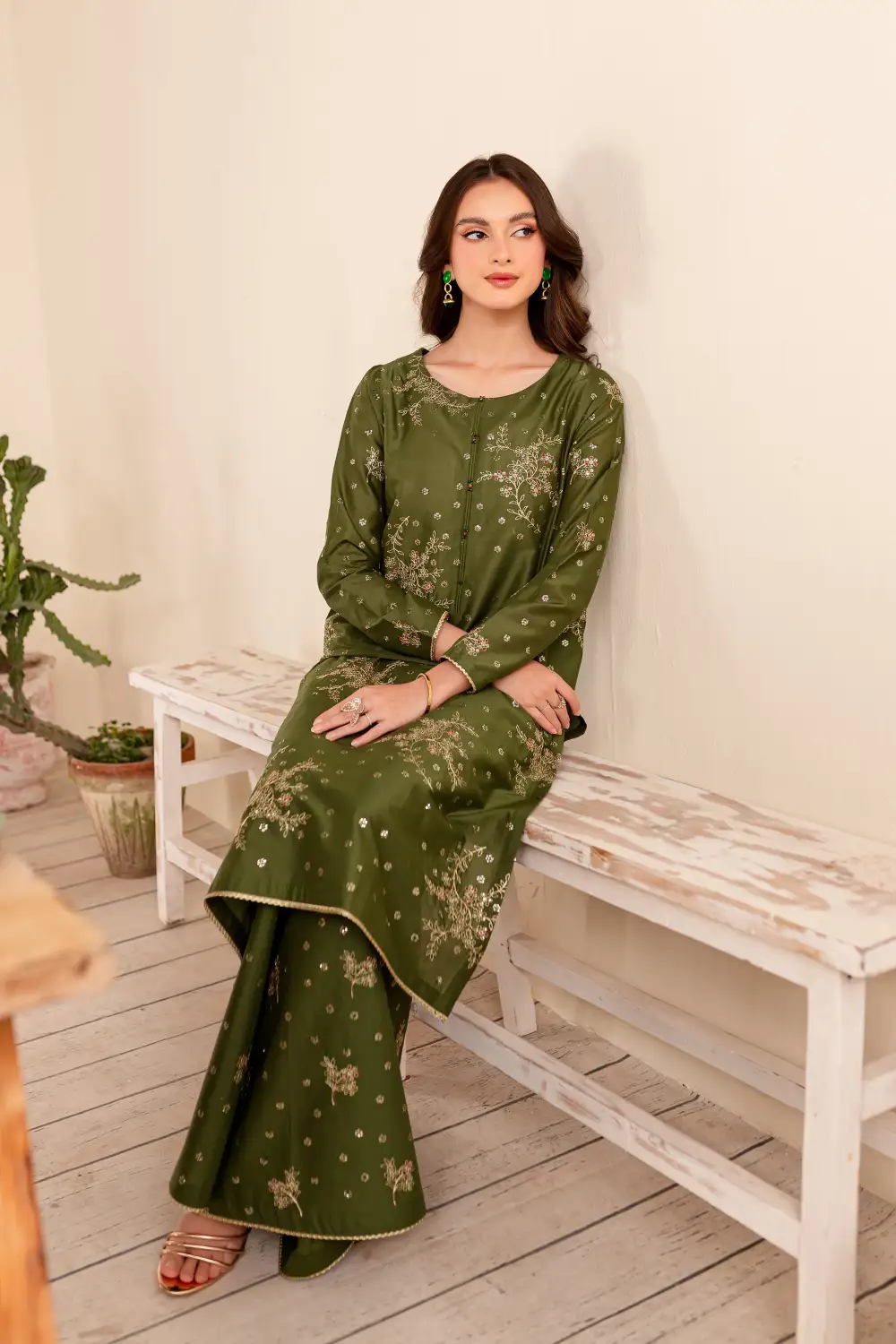 Bertha 2Pc - Embroidered Lawn Dress