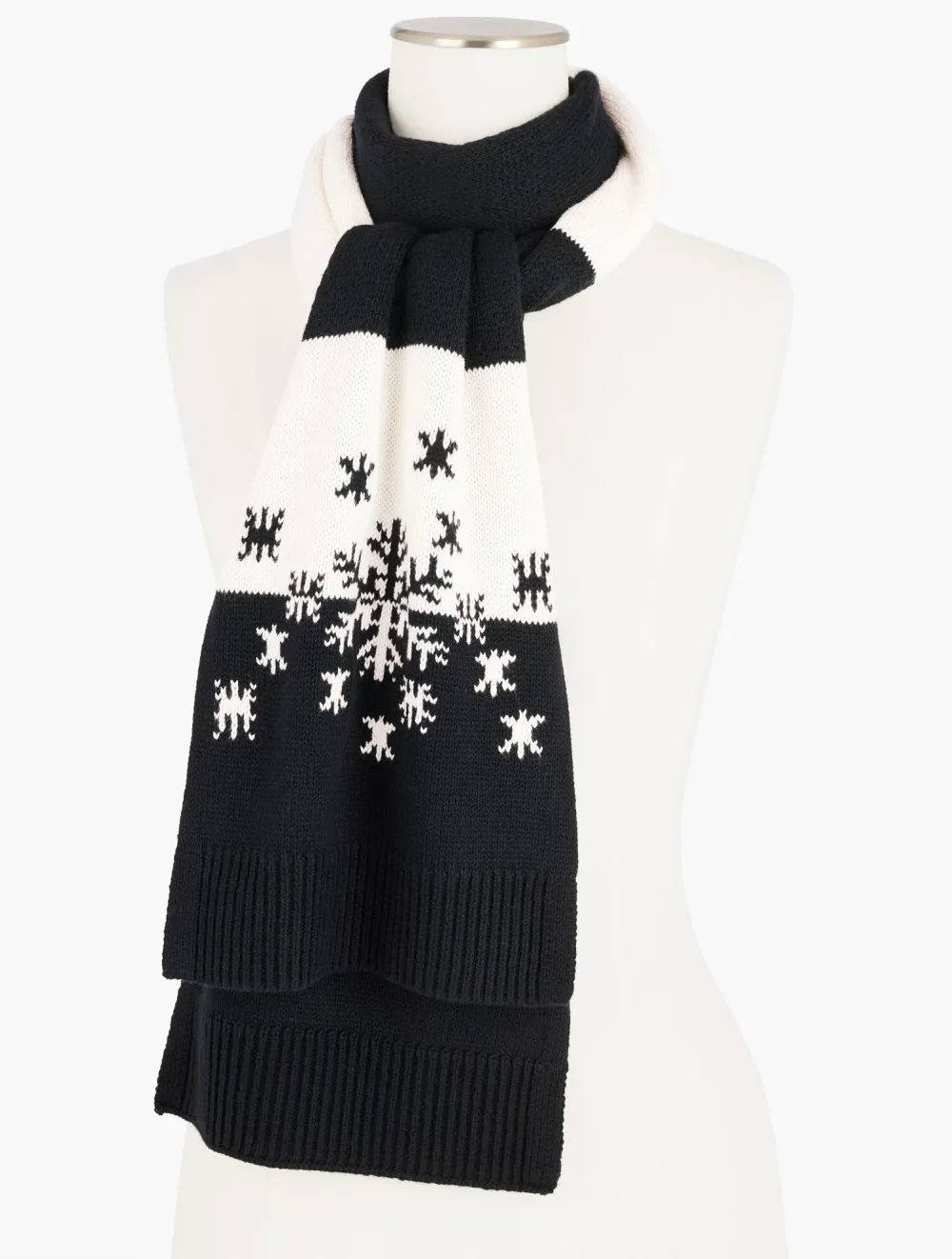 Bicolor Snowflake Scarf